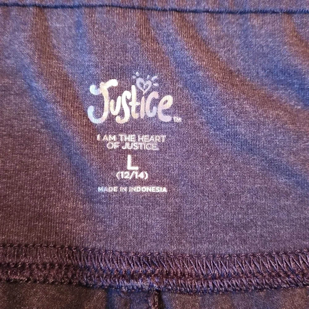 Justice Activewear Full Length Stretch Leggings Bundle, Large, Black & Grey